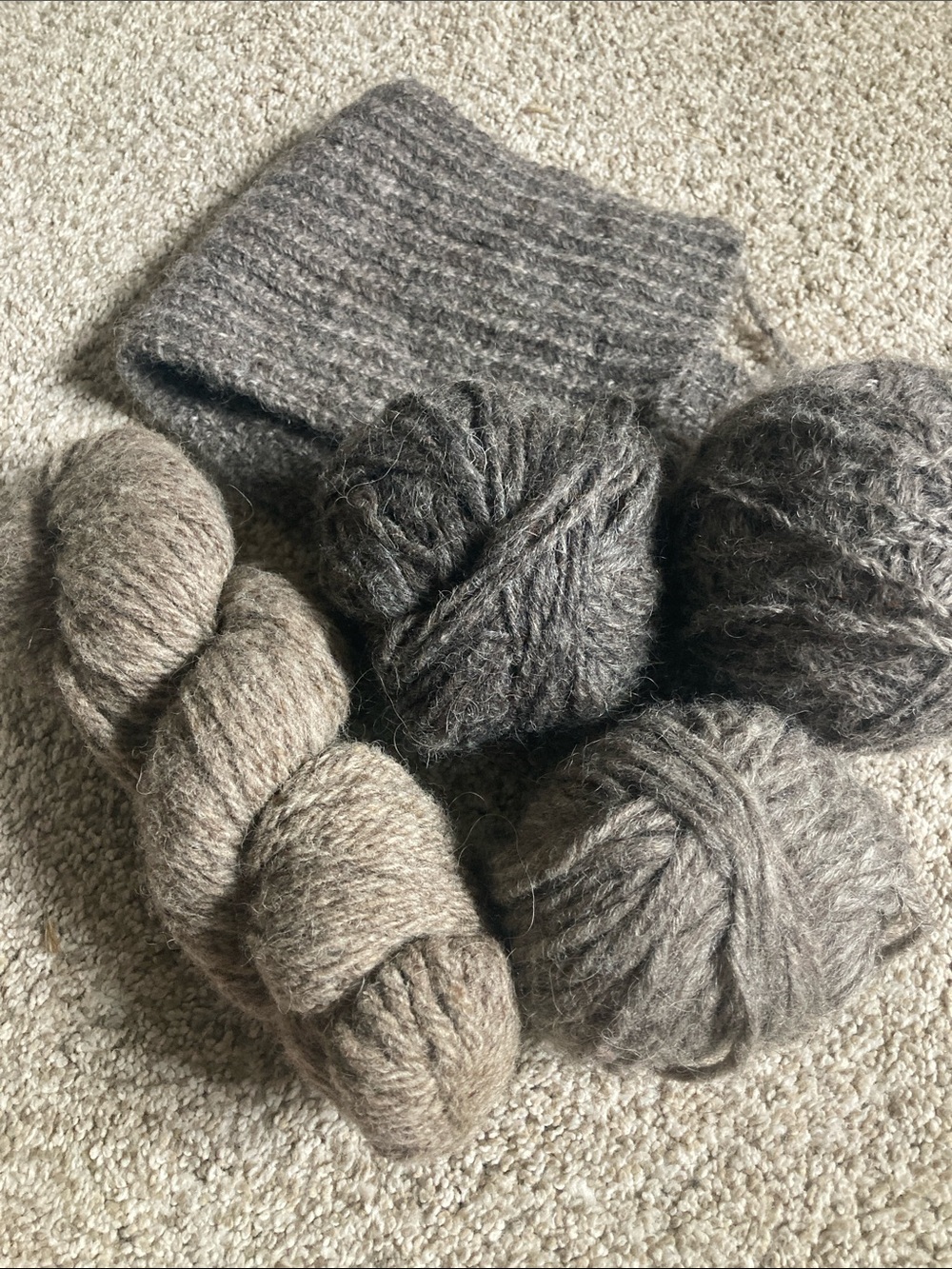 Raw Wool Yarn Skeins